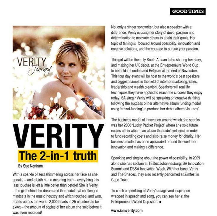 Verity Album Article